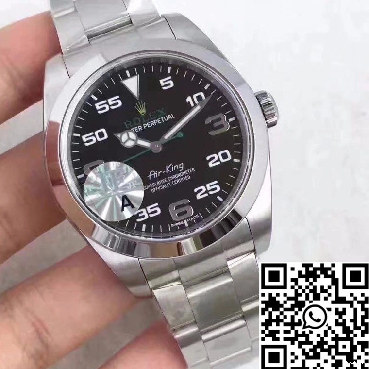 JF 116900 Dial Rolex Air-King Factory Black 1018